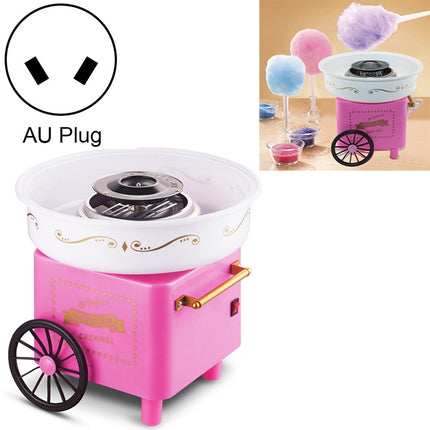 Retro Trolley Mini Cotton Candy Machine, Specification:Australian Regulations 220 V(Pink)-garmade.com