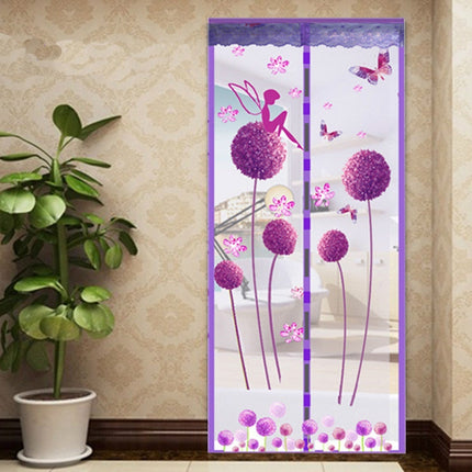 Summer Mosquito Curtain Magnetic Soft Screen Door Curtain, Size:90 x 210cm(Purple)-garmade.com