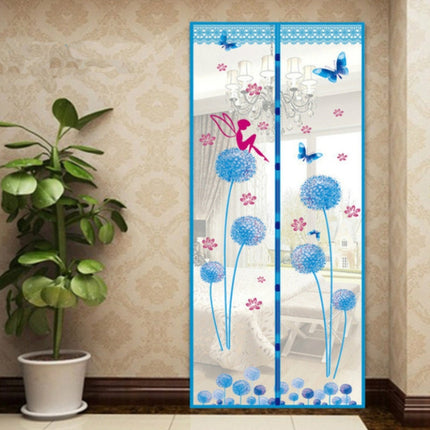 Summer Mosquito Curtain Magnetic Soft Screen Door Curtain, Size:90 x 210cm(Baby Blue)-garmade.com