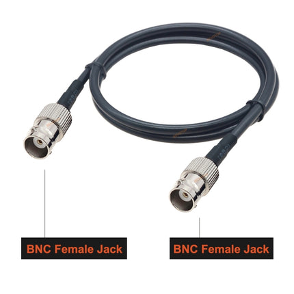 BNC Female To BNC Female RG58 Coaxial Adapter Cable, Cable Length:1m-garmade.com
