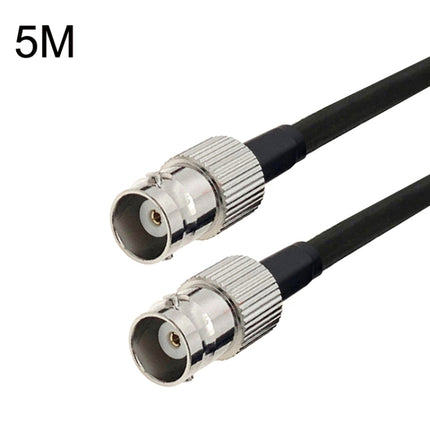 BNC Female To BNC Female RG58 Coaxial Adapter Cable, Cable Length:5m-garmade.com