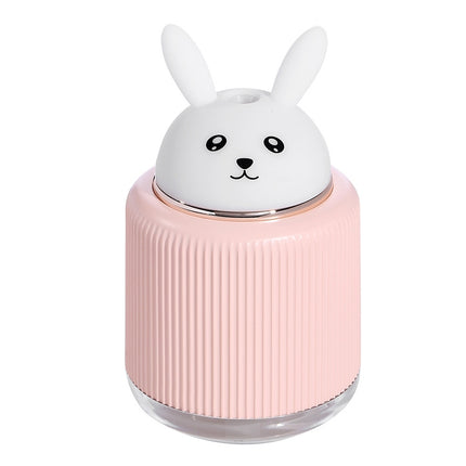 Light Pet Humidifier USB Night Light Home Bedside Lamp Sleep Mute Energy-saving Lamp(Pink Rabbit)-garmade.com