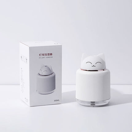 Light Pet Humidifier USB Night Light Home Bedside Lamp Sleep Mute Energy-saving Lamp(Pink Rabbit)-garmade.com