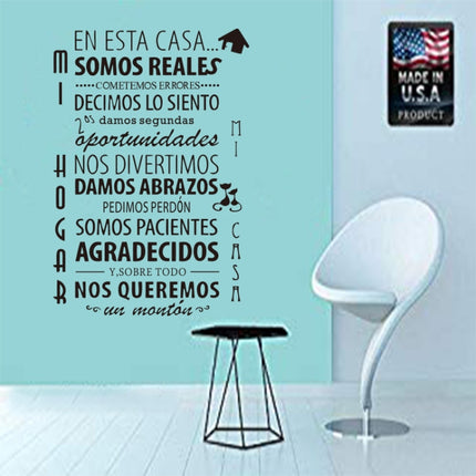 2 PCS French Family Rules Series Wall Stickers, Size: 90x57cm-garmade.com