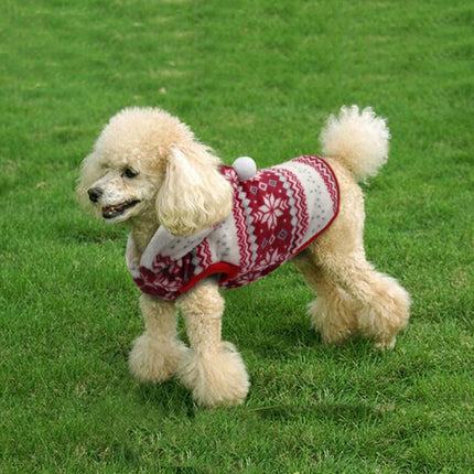 Pet Dog Christmas Costume Pet Snow Warm Coat, Size:XS(Red)-garmade.com