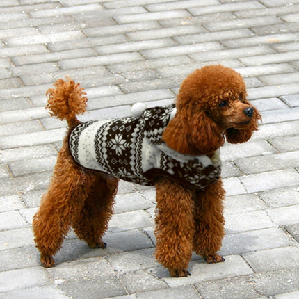 Pet Dog Christmas Costume Pet Snow Warm Coat, Size:XS(Black)-garmade.com