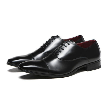 Business Comfortable Formal Oxfords Leather Shoes, Size:46(Black)-garmade.com
