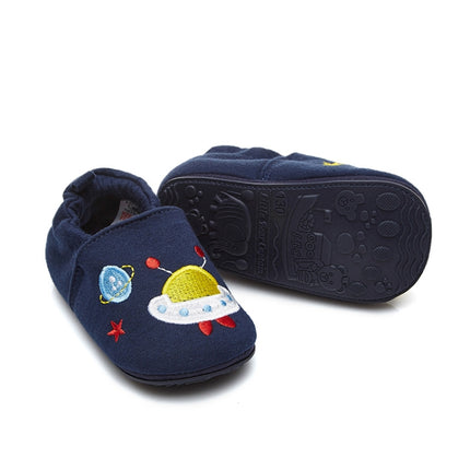 2 Pairs Spring Boy And Girl Baby Toddler Shoes 0-1 Years Old Baby Shoes Cartoon Soft Bottom Shoes, SIZE:13cm(Dark Blue)-garmade.com
