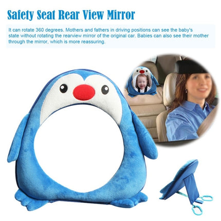 Cartoon Adjustable Safety Seat Car Back Interior Mirror Headrest Rear Facing Mirrors Monitor(Bear)-garmade.com