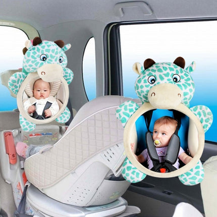 Cartoon Adjustable Safety Seat Car Back Interior Mirror Headrest Rear Facing Mirrors Monitor(Bear)-garmade.com