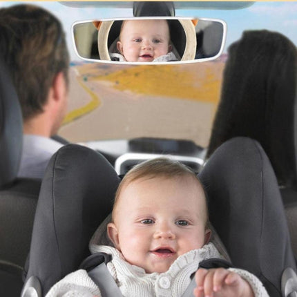 Cartoon Adjustable Safety Seat Car Back Interior Mirror Headrest Rear Facing Mirrors Monitor(Bear)-garmade.com