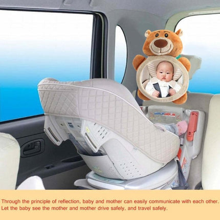 Cartoon Adjustable Safety Seat Car Back Interior Mirror Headrest Rear Facing Mirrors Monitor(Panda)-garmade.com