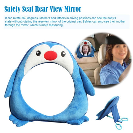 Cartoon Adjustable Safety Seat Car Back Interior Mirror Headrest Rear Facing Mirrors Monitor(Rabbit)-garmade.com