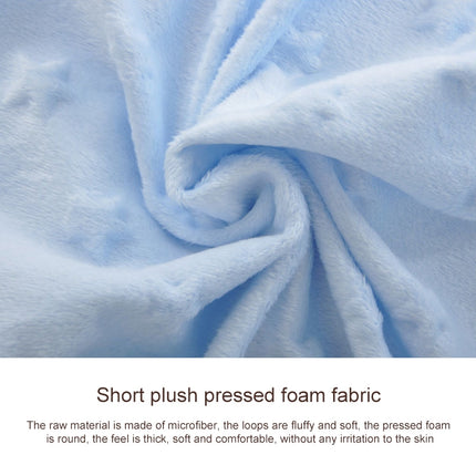 Spring and Autumn Double Layer Baby Knitted Fleece Blanket Bedding(Blue)-garmade.com
