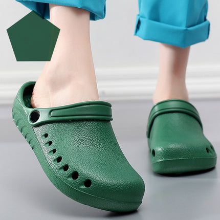 Breathable Lightweight Non-slip Nursing Surgical Experimental Workwear, Shoe size:35(Green)-garmade.com