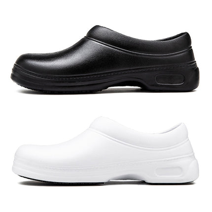 Chef Shoes Non-slip Kitchen Shoes Canteen Chef Cleaning Work Shoes Hotel Work Shoes, Size:36(White)-garmade.com