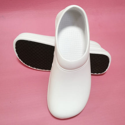Chef Shoes Non-slip Kitchen Shoes Canteen Chef Cleaning Work Shoes Hotel Work Shoes, Size:36(White)-garmade.com