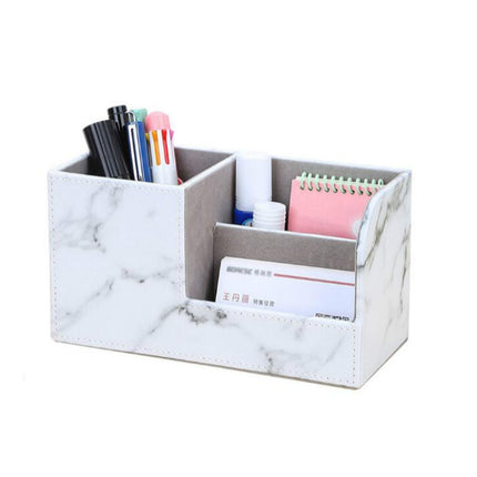 Marble Retro Creative Office Multi-function Pen Holder Storage Box(Marble 1822)-garmade.com