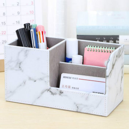 Marble Retro Creative Office Multi-function Pen Holder Storage Box(Marble 1822)-garmade.com