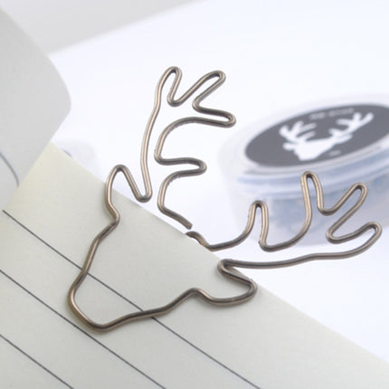 8 PCS/Set Deer Head Paper Clip Shaped Paper Clip Creative Shape Pin Bookmark-garmade.com