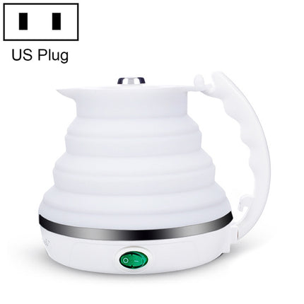 Portable Folding Silicone Intelligent Constant Temperature Travel Camping Electric Kettle, Power cord specification:US Plug(White)-garmade.com