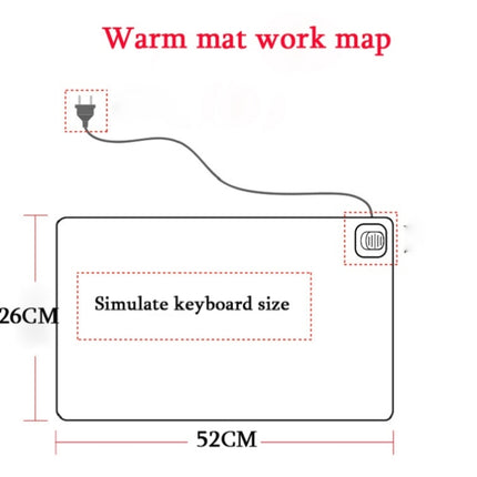 220V Electric Hot Plate Writing Desk Warm Table Mat Blanket Office Mouse Heating Warm Computer Hand Warmer Desktop Heating Plate, Color:Black Small Size, CN Plug-garmade.com
