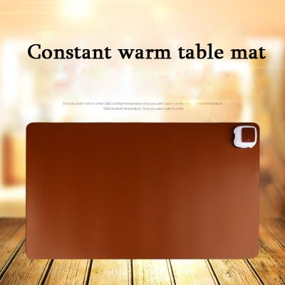 220V Electric Hot Plate Writing Desk Warm Table Mat Blanket Office Mouse Heating Warm Computer Hand Warmer Desktop Heating Plate, Color:Brown Small Size, CN Plug-garmade.com