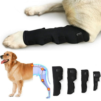 DogLemi PD60041 Dog Hock Brace Pet Supportive Rear Dog Compression Leg Joint Wrap Protects Wounds and Injury, Size:S-garmade.com