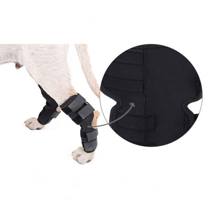 DogLemi PD60041 Dog Hock Brace Pet Supportive Rear Dog Compression Leg Joint Wrap Protects Wounds and Injury, Size:S-garmade.com