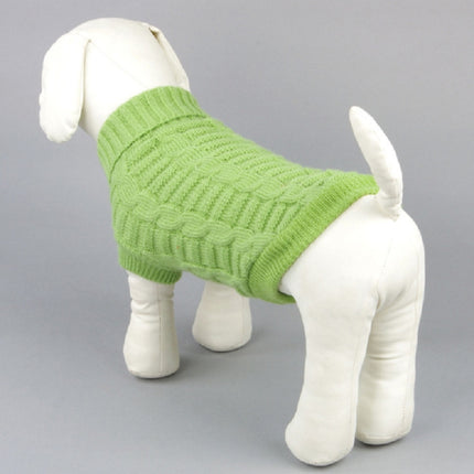 High-elastic Solid Color Dog Sweater Teddy Dog Clothes, Size:XS(Green)-garmade.com