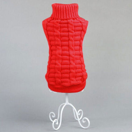 High-elastic Solid Color Dog Sweater Teddy Dog Clothes, Size:XS(Red)-garmade.com