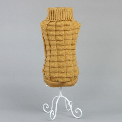High-elastic Solid Color Dog Sweater Teddy Dog Clothes, Size:XS(Yellow)-garmade.com