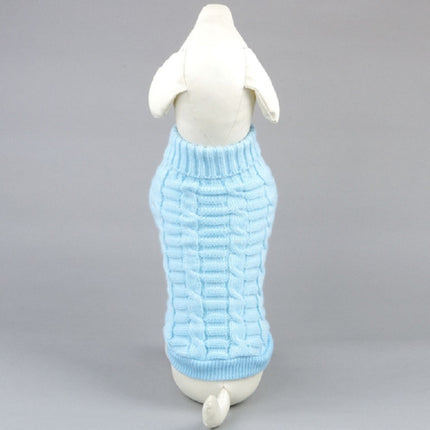 High-elastic Solid Color Dog Sweater Teddy Dog Clothes, Size:S(Blue)-garmade.com