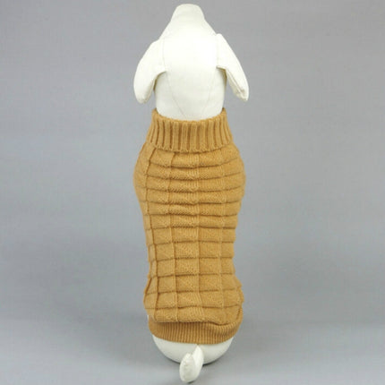 High-elastic Solid Color Dog Sweater Teddy Dog Clothes, Size:L(Yellow)-garmade.com