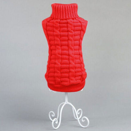 High-elastic Solid Color Dog Sweater Teddy Dog Clothes, Size:XL(Red)-garmade.com