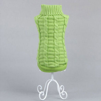 High-elastic Solid Color Dog Sweater Teddy Dog Clothes, Size:XXL(Green)-garmade.com