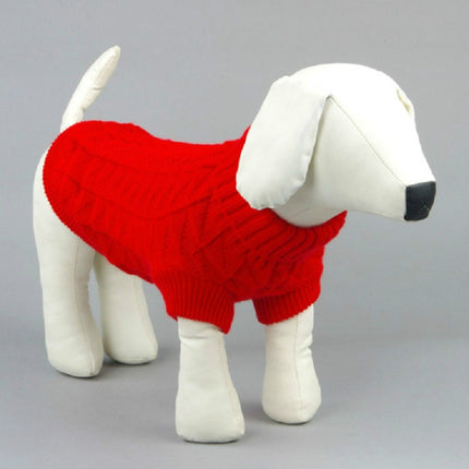 High-elastic Solid Color Dog Sweater Teddy Dog Clothes, Size:XXL(Red)-garmade.com