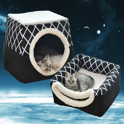 Cat Nest Capsule Four Seasons Universal Closed Cat Bed, Size:L(Gray)-garmade.com
