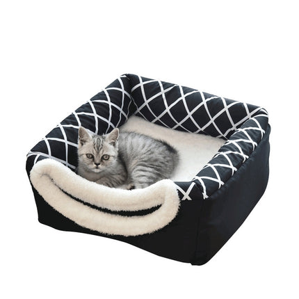 Cat Nest Capsule Four Seasons Universal Closed Cat Bed, Size:L(Black)-garmade.com