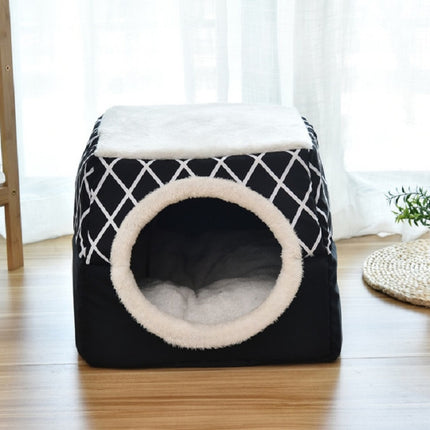 Cat Nest Capsule Four Seasons Universal Closed Cat Bed, Size:XL(Black)-garmade.com