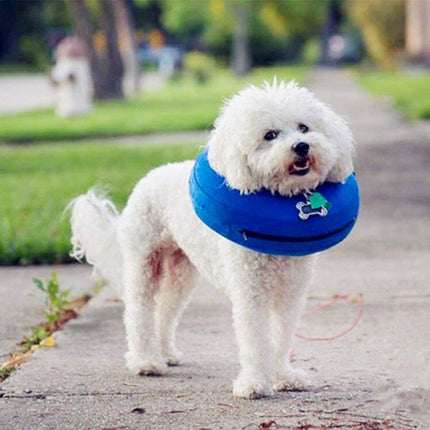 Inflatable Pet Collar Pet Grooming Warm Protective Wound Protection Collar, Size:M (CQLQ02)-garmade.com