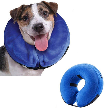 Inflatable Pet Collar Pet Grooming Warm Protective Wound Protection Collar, Size:L (CQLQ01)-garmade.com