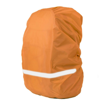 Reflective Light Waterproof Dustproof Backpack Rain Cover Portable Ultralight Shoulder Bag Protect Cover, Size:M(Orange)-garmade.com