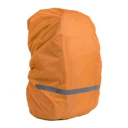Reflective Light Waterproof Dustproof Backpack Rain Cover Portable Ultralight Shoulder Bag Protect Cover, Size:L(Orange)-garmade.com