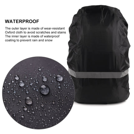 Reflective Light Waterproof Dustproof Backpack Rain Cover Portable Ultralight Shoulder Bag Protect Cover, Size:L(Black)-garmade.com