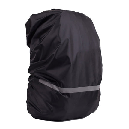 Reflective Light Waterproof Dustproof Backpack Rain Cover Portable Ultralight Shoulder Bag Protect Cover, Size:XL(Black)-garmade.com
