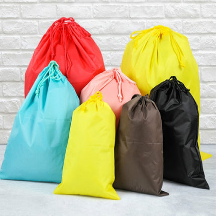 10PCS Portable Nylon Waterproof Travel Storage Bag Drawstring Beam Pocket Clothing Storage Bag, Size:20cmx30cm(Coffee)-garmade.com