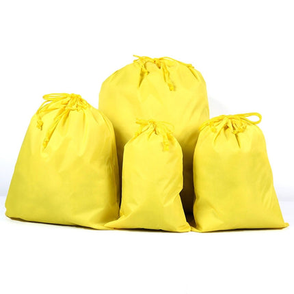 10PCS Portable Nylon Waterproof Travel Storage Bag Drawstring Beam Pocket Clothing Storage Bag, Size:34cmx39cm(Yellow)-garmade.com