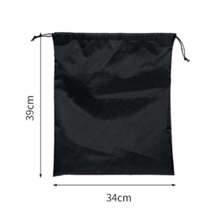 10PCS Portable Nylon Waterproof Travel Storage Bag Drawstring Beam Pocket Clothing Storage Bag, Size:46cmx57cm(Black)-garmade.com