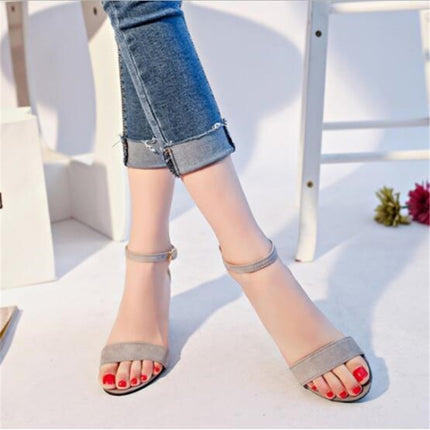 Women Summer Open Toe Sandals, Size:34(Pink)-garmade.com